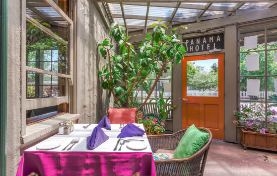 Welcome To The Panama Hotel Restaurant - Atrium Dining Area