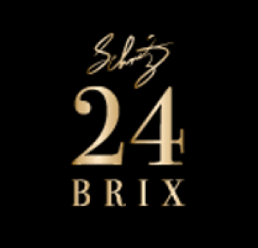 24 brix logo black background and gold lettering
