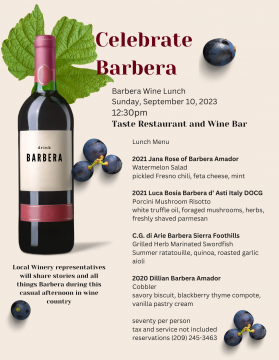 wine lunch menu