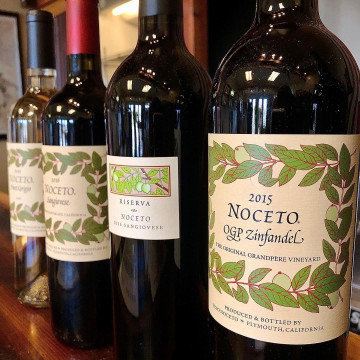 Noceto wine bottles